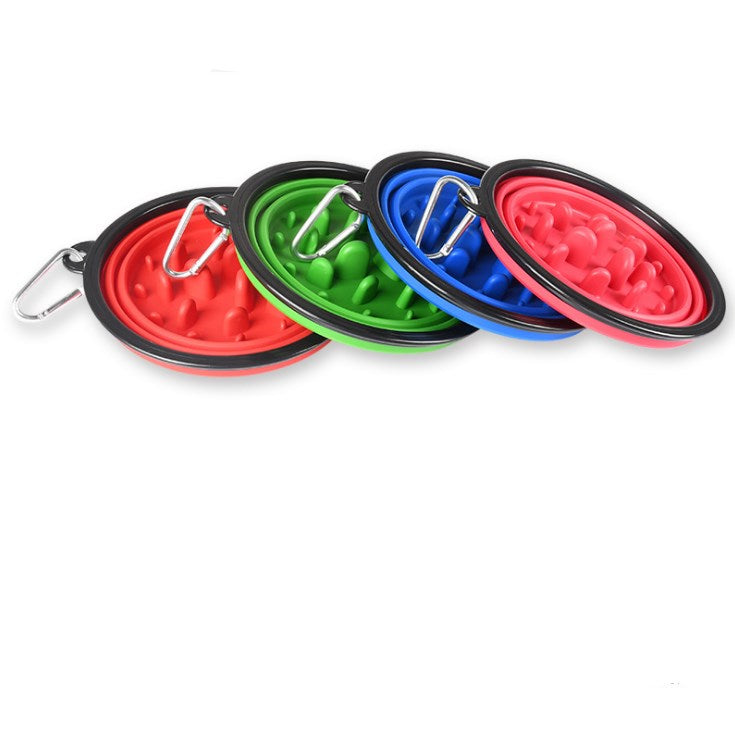 Outdoor Portable Pet Collapsible Slow Food Bowl - One Red Hill